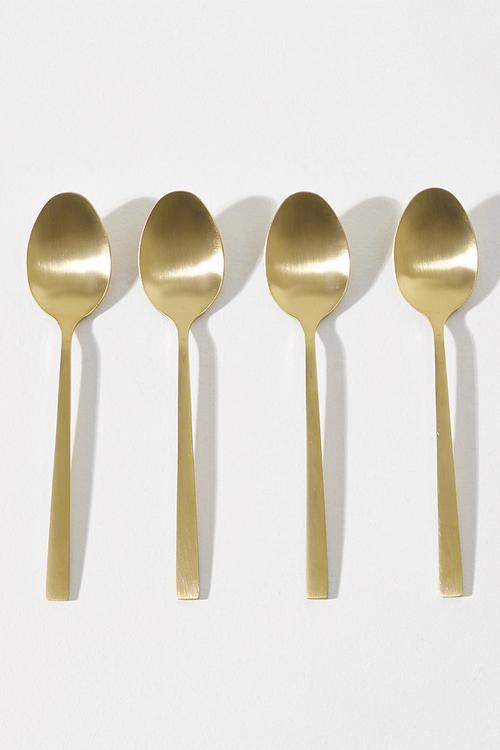 Gold Tea Spoon Set - 4pcs