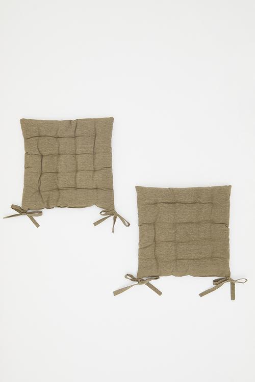 Seat pad set of 2 - Brown