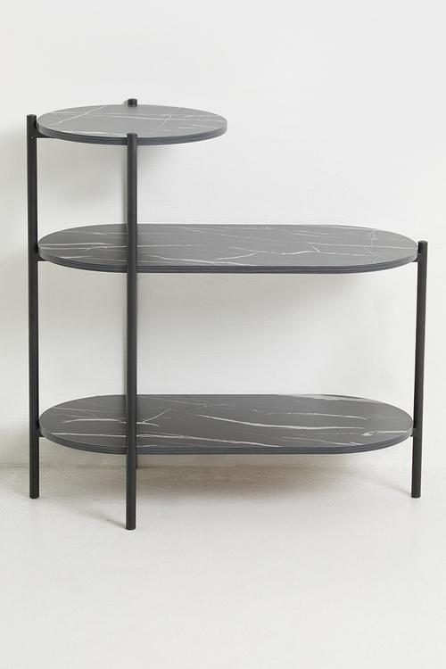 Moss 3 Layer Side Table - Black