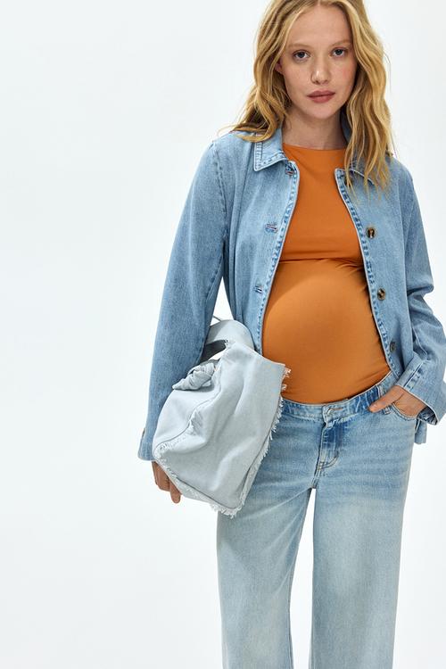 Mama sleeveless boat-neck top - orange