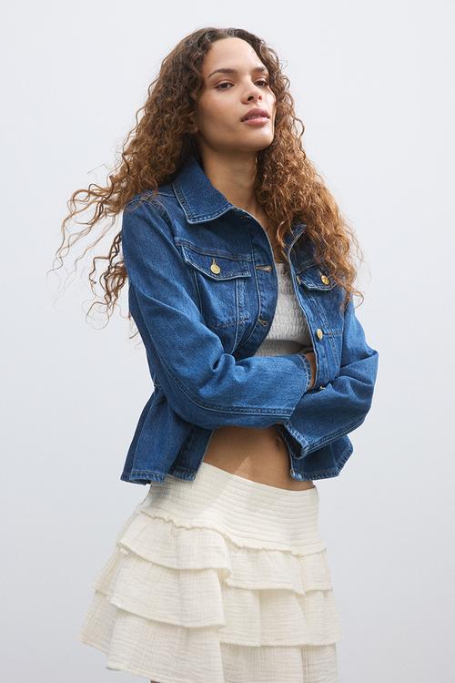 Tiered viscose mini skort - cream