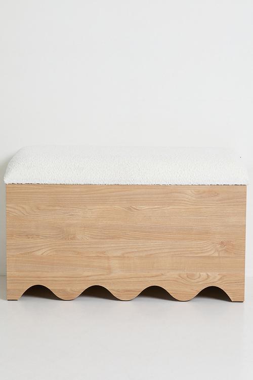 Cloud Curvy Storage Ottoman - Natural