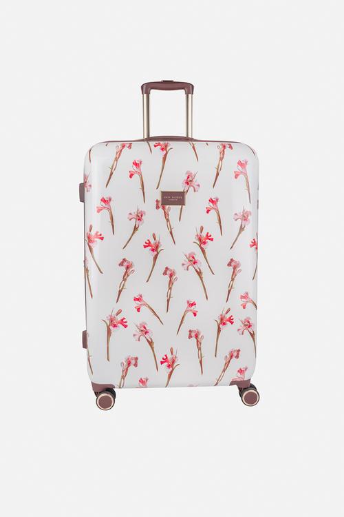 Wild Iris Large 4-Wheel Trolley With Tsa Lock - White