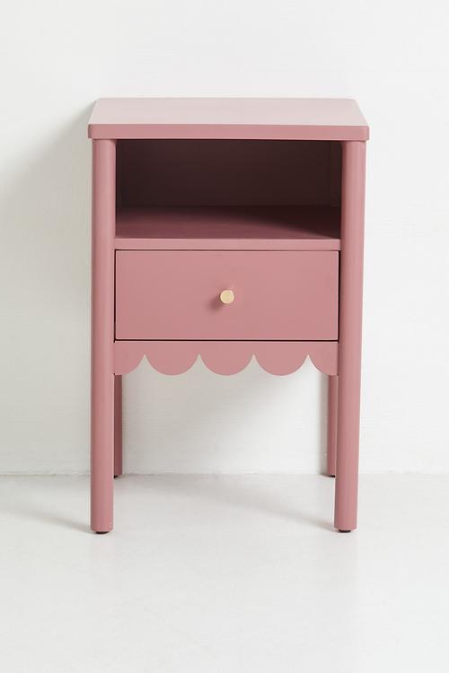 Fairytale Frill Bedisde Table - Dusty Rose