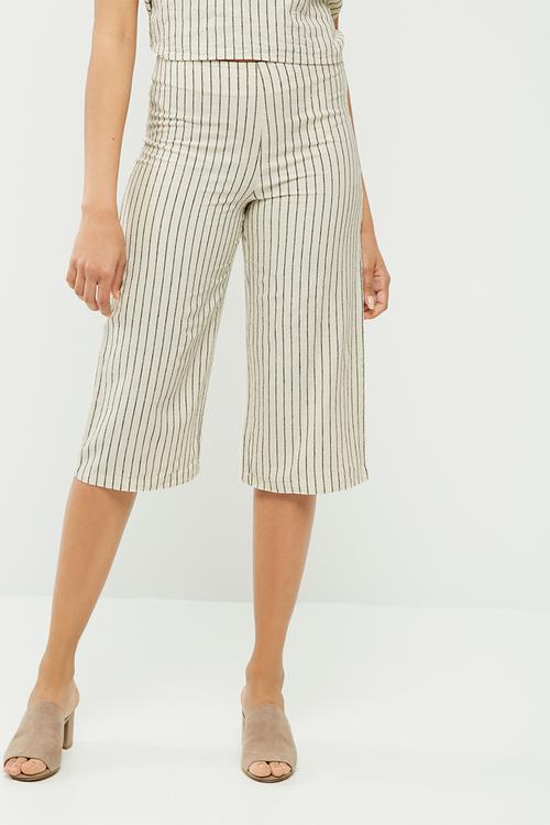 Plane new striped culotte