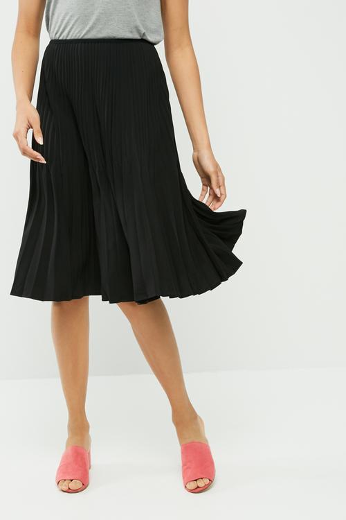 Luna pleated midi skirt