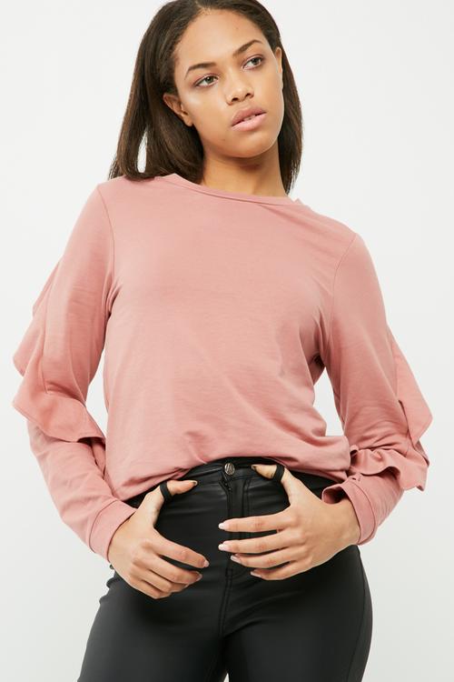 Frilly frill sweat