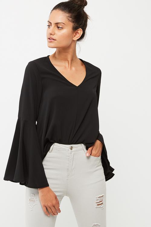Bell sleeve blouse