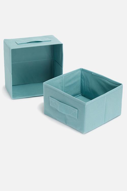 Collapsible storage box set of 2