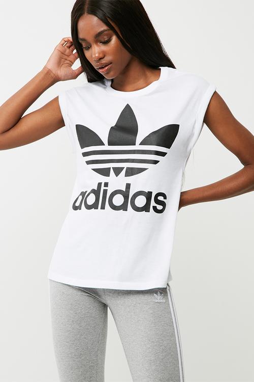 Boyfriend trefoil roll up tee