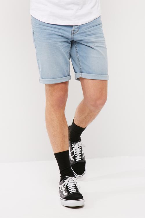 Slim denim shorts