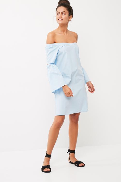Bronce cut out off shoulder dress