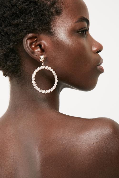 Diamante hoop earrings