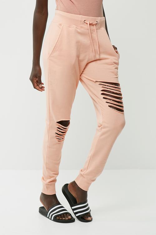 Ripped front joggers