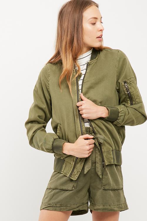 Zoe tencel bomber jacket