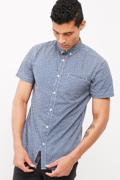 Mini print ss shirt