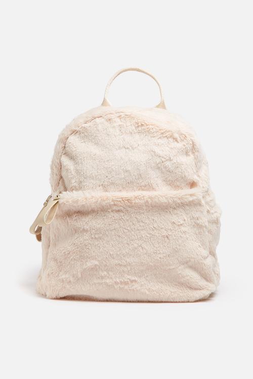 Faux fur backpack