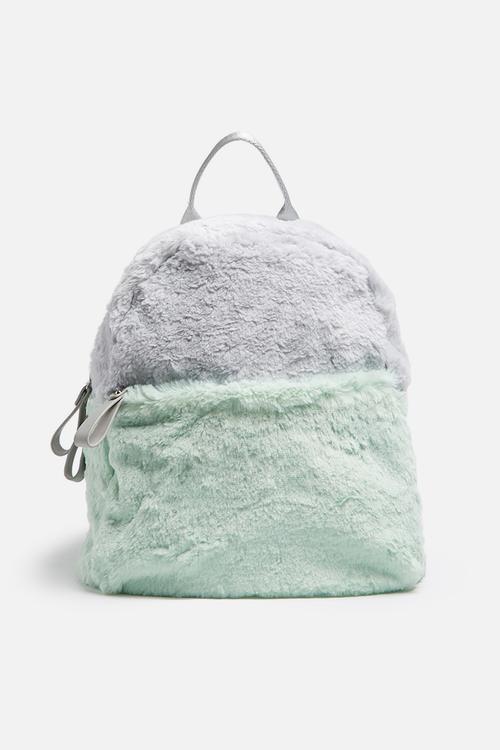 Faux fur backpack