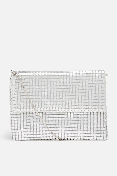 Chain mail clutch bag