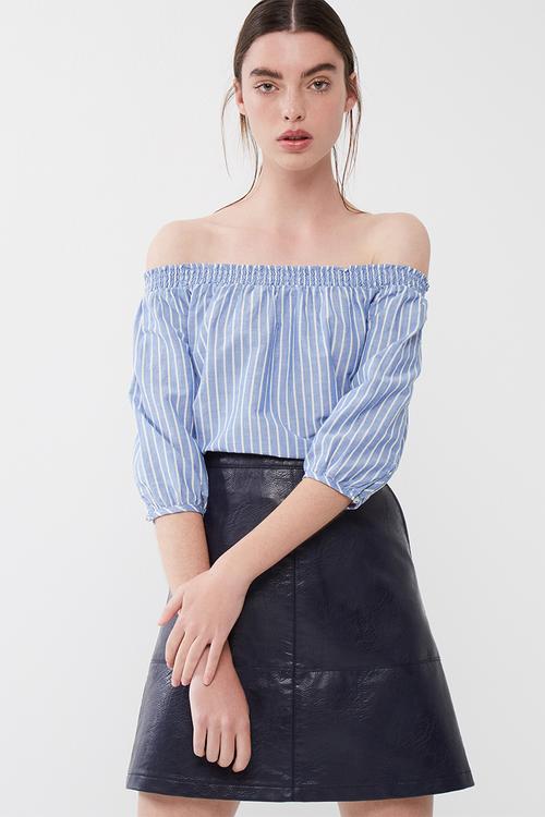 Iris off shoulder stripe top