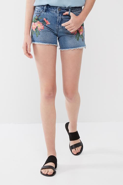 Carmen denim embellished shorts