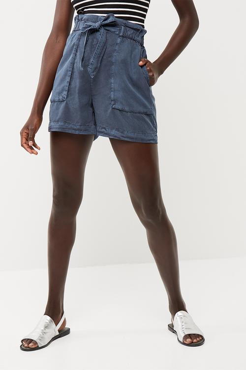 Zoe tencel belted shorts