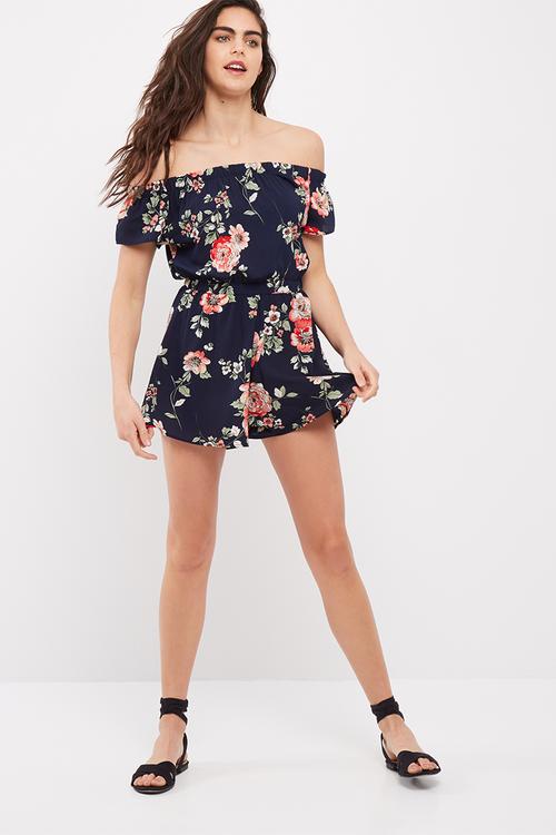 Off shoulder playsuit