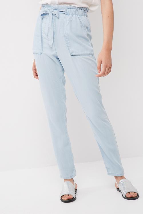 Zoe tencel belted loose pants