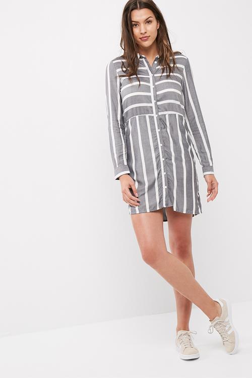 Jennar stripe shirt dress