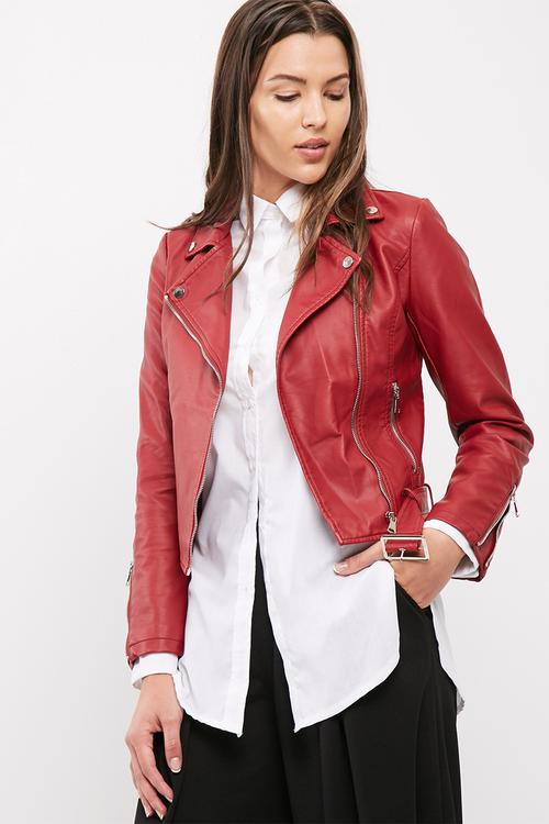 PU biker jacket