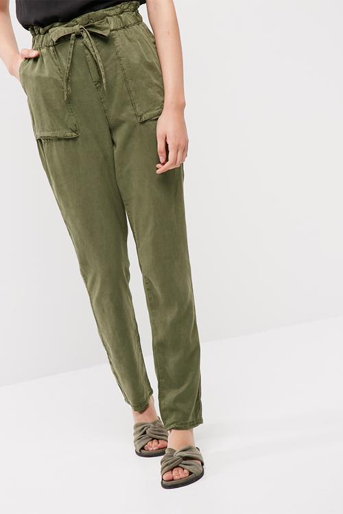 Zoe tencel belted loose pants