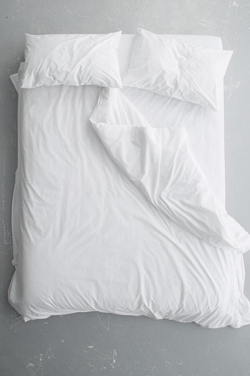 200TC cotton oxford duvet cover set - white