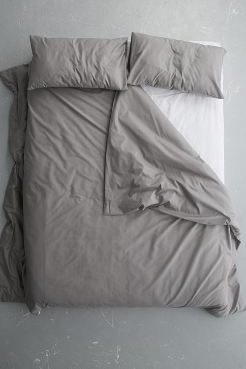 Polycotton duvet cover set - grey