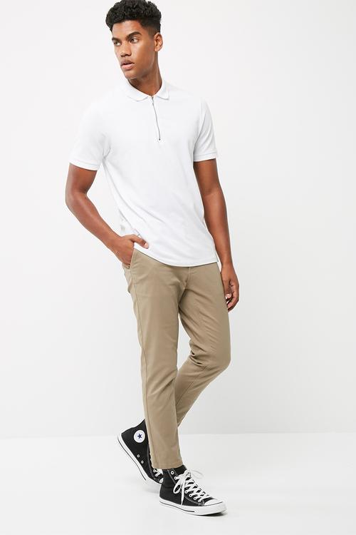 Cropped slim fit chino