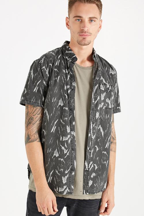 Wave print shirt