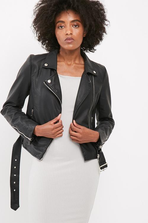 PU biker jacket