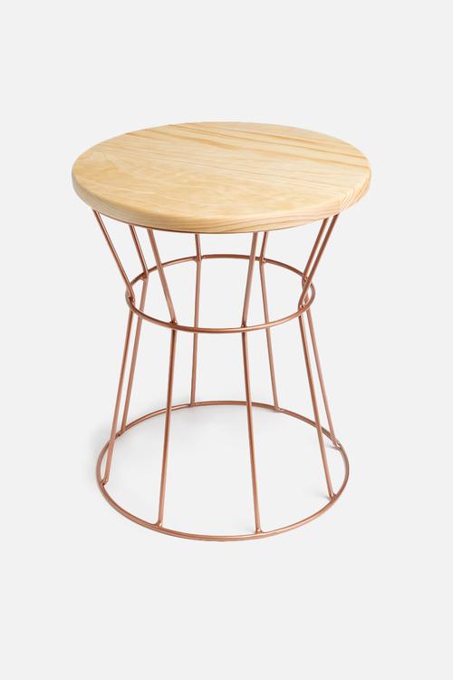Copper side table