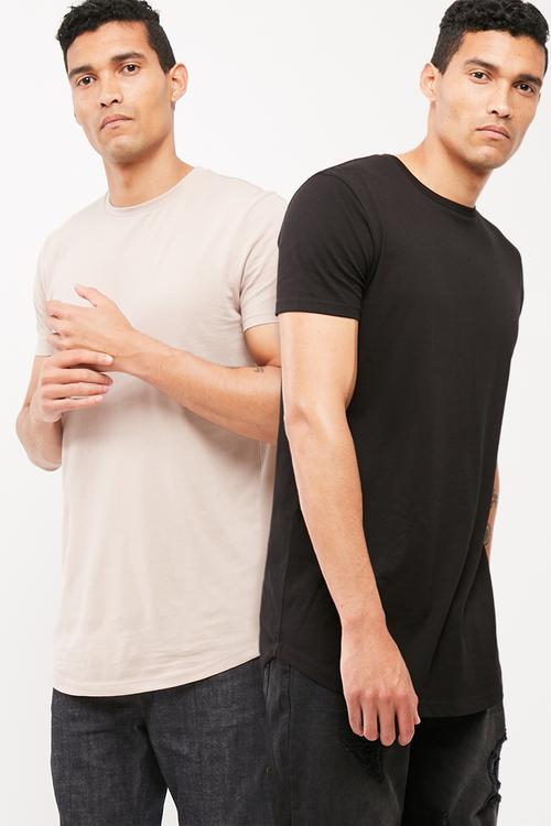 2pack basic Curved Hem Tee