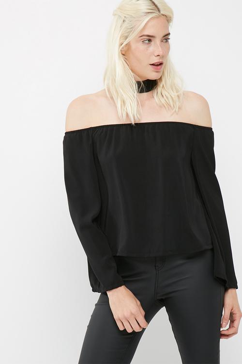 Choker bardot blouse