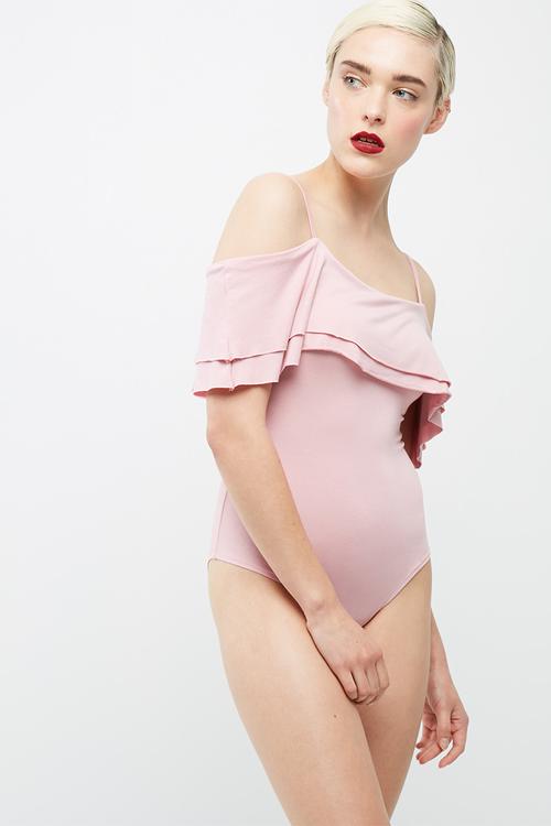 Tiered off the shoulder bodysuit