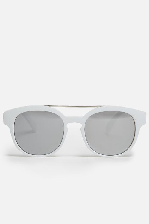 Mirror lens sunglasses - white