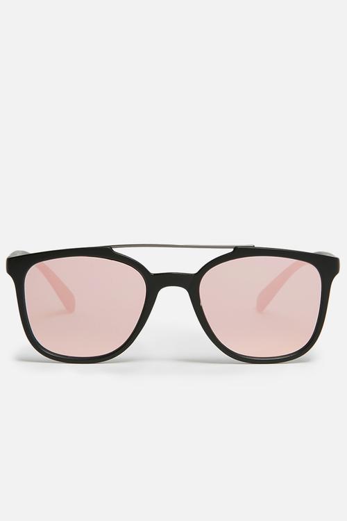 Mirror lens sunglasses - black