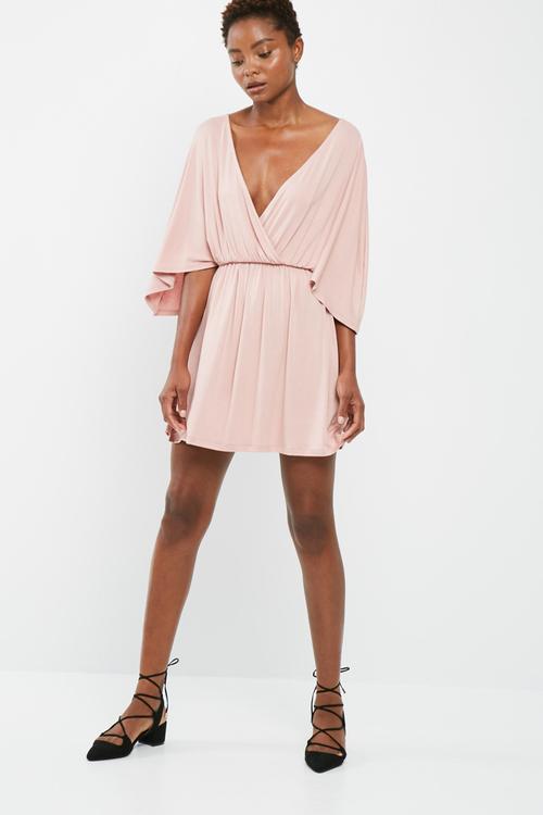 Kimono sleeve short dress