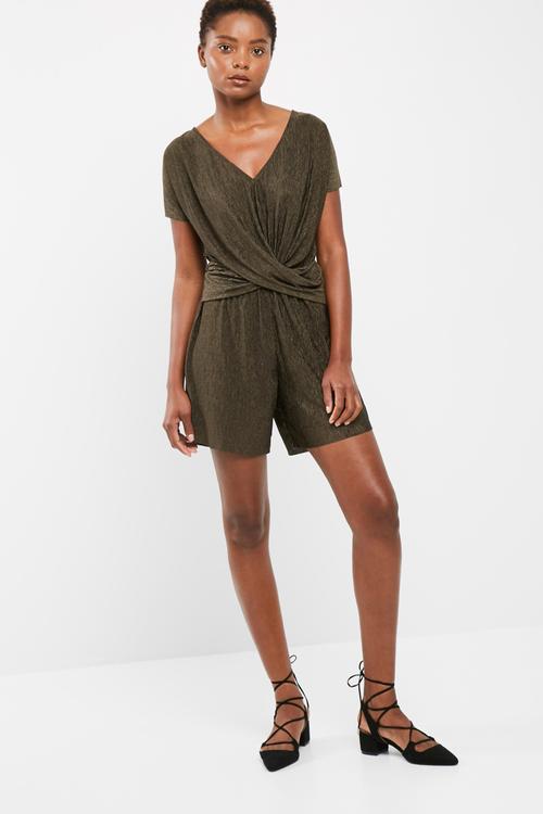 Crushed knit playsuit
