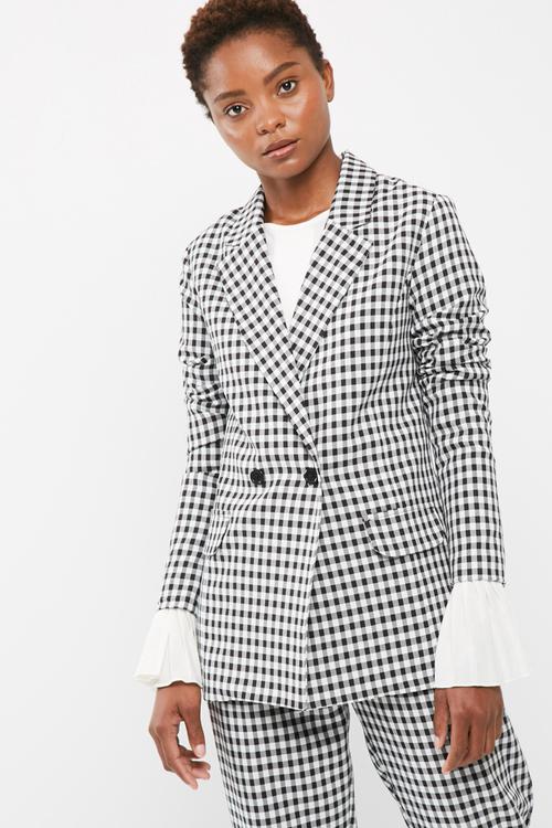 Gingham suit jacket