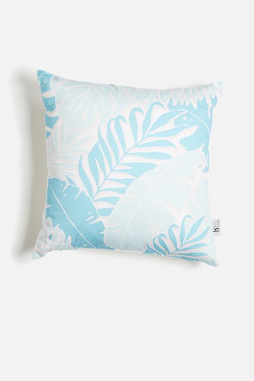 Summer fronds printed cushion