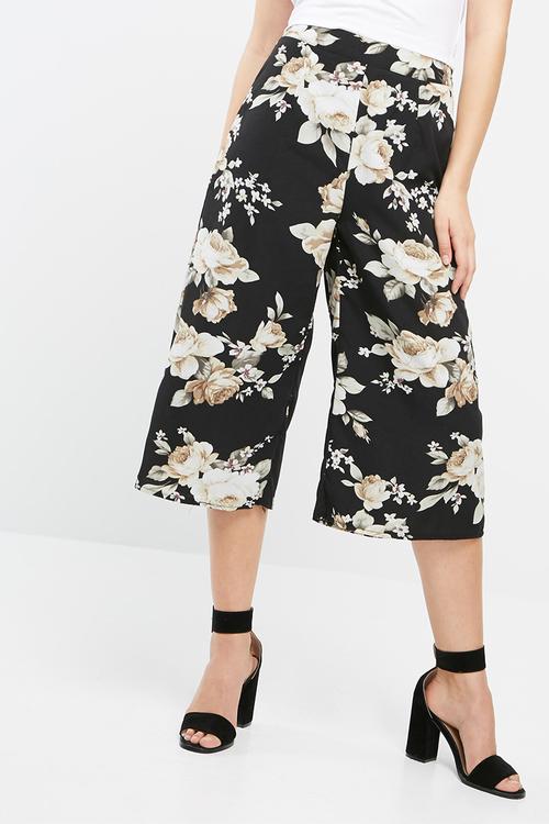 Floral print culottes