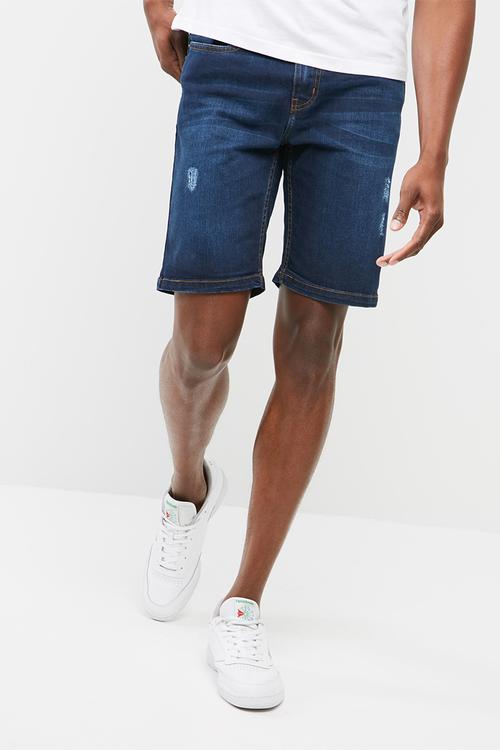 Slim denim shorts