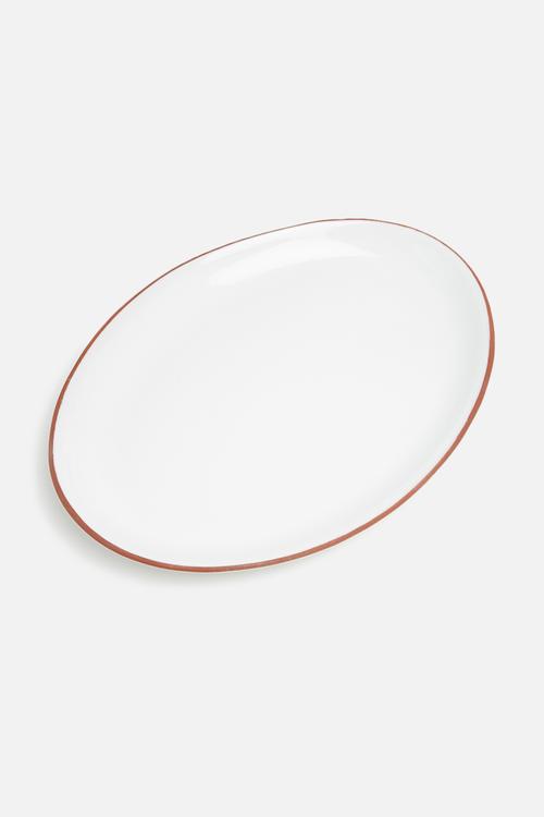 Terracotta edge oval platter