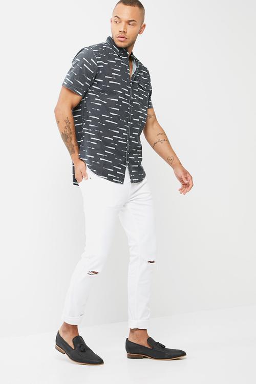 Skinny fit knee rip